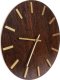 Home Styling Collection Zegar ścienny z minimalistyczną tarczą imitującą drewno, MDF, Ø 40 cm 2
