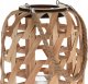 Home Styling Collection Drewniany lampion, minimalistyczna plecionka i uchwyt ze sznurka 2