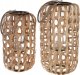 Home Styling Collection Drewniany lampion, minimalistyczna plecionka i uchwyt ze sznurka 4