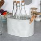 Home Styling Collection Skrzynka na butelki typu puszka, skórzane uchwyty, na 6 butelek 1