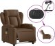 vidaXL Rozkładany fotel masujący, elektryczny, brązowy, tkanina 5