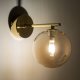 Kinkiet TK Lighting Tk Lighting Estera 4778 kinkiet lampa ścienna modern szklany klosz 1x6W G9 bursztynowy/złoty 5