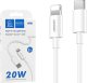 Kabel USB Vega USB-C - Lightning 2 m Biały (6973224877526) 1