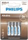 Bateria Vega BATERIA PHILIPS AAA LR03 BLISTER 4SZT BATERIE ENTRY ALKALINE Phil-LR03A4B/10> 1