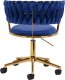 Activeshop 4Rico krzesło obrotowe QS-GW01G aksamit granatowe 4