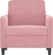 vidaXL vidaXL Fotel, różowy, 60 cm, obity aksamitem 2