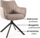 Signal Krzesło tapicerowane AZALIA Brego jasno beżowe 9