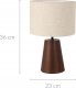 Home Styling Collection Lampka na stół z materiałowym kloszem, 18 x 29,5 cm 1