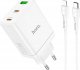 Ładowarka Hoco HOCO ładowarka sieciowa 2 x Typ C + USB A + kabel Typ C do Lightning PD QC3.0 3A 35W N33 biała 1