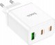 Ładowarka Hoco HOCO ładowarka sieciowa 2 x Typ C + USB A PD QC3.0 3A 35W N33 biała 2