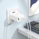 Ładowarka Hoco HOCO ładowarka sieciowa 2 x Typ C + USB A PD QC3.0 3A 35W N33 biała 7