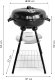 ModernHome Grill ogrodowy z pokrywą i popielnikiem 5