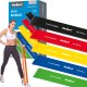 Rebel Zestaw gum do ćwiczeń lateksowy - Mini Band L, 2.3-18.2 kg, 5 gum, kolorowy,  REBEL ACTIVE 3