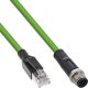 InLine InLine® Industrial network cable, M12 4-pin D-coded male plug to RJ45, PUR 1m 1