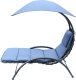 Saska Garden LEŻAK FOTEL Z PARASOLEM BERGAMO 200x125x180CM GRANAT 2