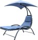 Saska Garden LEŻAK FOTEL Z PARASOLEM BERGAMO 200x125x180CM GRANAT 3