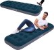 JiLong Materac dmuchany flokowany 1-osobowy z wbudowaną pompką nożną 191x73x22cm (24130) 1