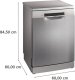 Zmywarka Bosch Dishwasher | SMS4HVI00E | Free standing | Width 60 cm | Number of place settings 14 | Number of programs 6 | Energy efficiency class D | Display | AquaStop function | Silver inox 4