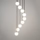 Lampa wisząca Sigma Długa lampa wisząca kule szklane do sypialni salonu 2