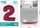 GoDan Balon foliowy cyfra 2 czerwona Smart 92cm 3