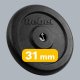 Rebel Zestaw obciążeń żeliwnych 2x15kg, otwór 31mm, talerz klasyczny, REBEL ACTIVE 5