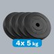 Rebel Zestaw obciążeń bitumicznych 4x5kg, otwór 31mm, talerz klasyczny, REBEL ACTIVE 4
