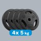 Rebel Zestaw obciążeń bitumicznych 4x5kg, otwór 31mm, talerz z uchwytami, REBEL ACTIVE 4