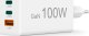 Ładowarka Hama Hama ładowarka sieciowa mini 100W GaN PD/QC 2x USB-C, 1x USB-A biała 2