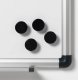 NAGA Whiteboard magnet. IKKE SUPER-STÆRK. Sort 4 stk. Farve 10x2x7,5mm (1stk) 1