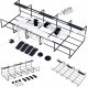 Vilde Organizer na kable pod blat biurka metalowy czarny 1
