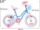 Royalbaby RoyalBaby Rower dziewczęcy STAR GIRL 14cal niebieski RB14G-1 1