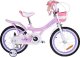 Royalbaby RoyalBaby rower dziecięcy JENNY 16" koszyk kółka boczne kokardki RB16G-4 1