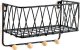 Hedo Wisząca półka z wieszakami, styl LOFT czarna, 25,5cm 8