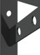 vidaXL vidaXL Wsporniki do półek, 4 szt., 20x2,5x14 cm, czarna stal 7