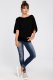 BeWear B048 Bluza oversize z rękawami kimono - czarny (kolor czarny, rozmiar 2XL/3XL) 3
