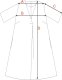BeWear B280 Sukienka trapezowa z dekoltem V - różowa (kolor róż, rozmiar XL) 2
