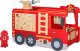 Viga Toys VIGA Duży Drewniany Wóz Strażacki Plac Zabaw Montessori 3