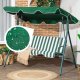 ModernHome Daszek do huśtawki 166 x 112 cm wodoodporne poszycie zielony ModernHome 4