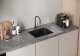 Zlewozmywak Steiner QUADRON LUKE 90 zlewozmywak stalowy (40x45x20) z syfonem 1-komorowy b/o + bateria z elastyczną wylewką stalowa 9