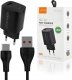 Ładowarka Vidvie Ładowarka sieciowa VIDVIE PLE249 1XUSB   Kabel TYPE C QC 3.0 18W (Czarna) 1