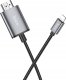 Kabel Hoco HOCO kabel Lightning do HDMI 1080p UA27 2 m stalowy szary 3