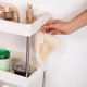 ModernHome Plastikowy regał łazienkowy z 4 półkami kółka 7