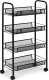 ModernHome Metalowy regał mobliny łazienkowy z 4 półkami kółka czarny ModernHome 2
