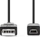 Kabel USB Nedis Nedis CCGL60300BK30 kabel USB 3 m USB 2.0 USB A Mini-USB B Czarny 1