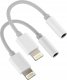 Adapter USB Apple Lightning - Jack 3.5mm Biały  (CHS-1001) 1