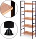 ModernHome Reał loftowy wysoki 5 półek metal MDF ModernHome 9
