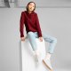 Puma Bluza damska Puma Ess  Logo LAB Hoodie FL bordowa 682987 13 M 2
