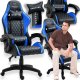 Fotel Alpha Gaming Fotel Gamingowy Krzesło Gracza Biurowy Alpha Gaming Carbon Niebieski Porządny 1