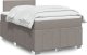 vidaXL vidaXL Łóżko kontynentalne z materacem, taupe, tkanina, 120x200 cm 1