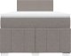 vidaXL vidaXL Łóżko kontynentalne z materacem, taupe, tkanina, 120x200 cm 4